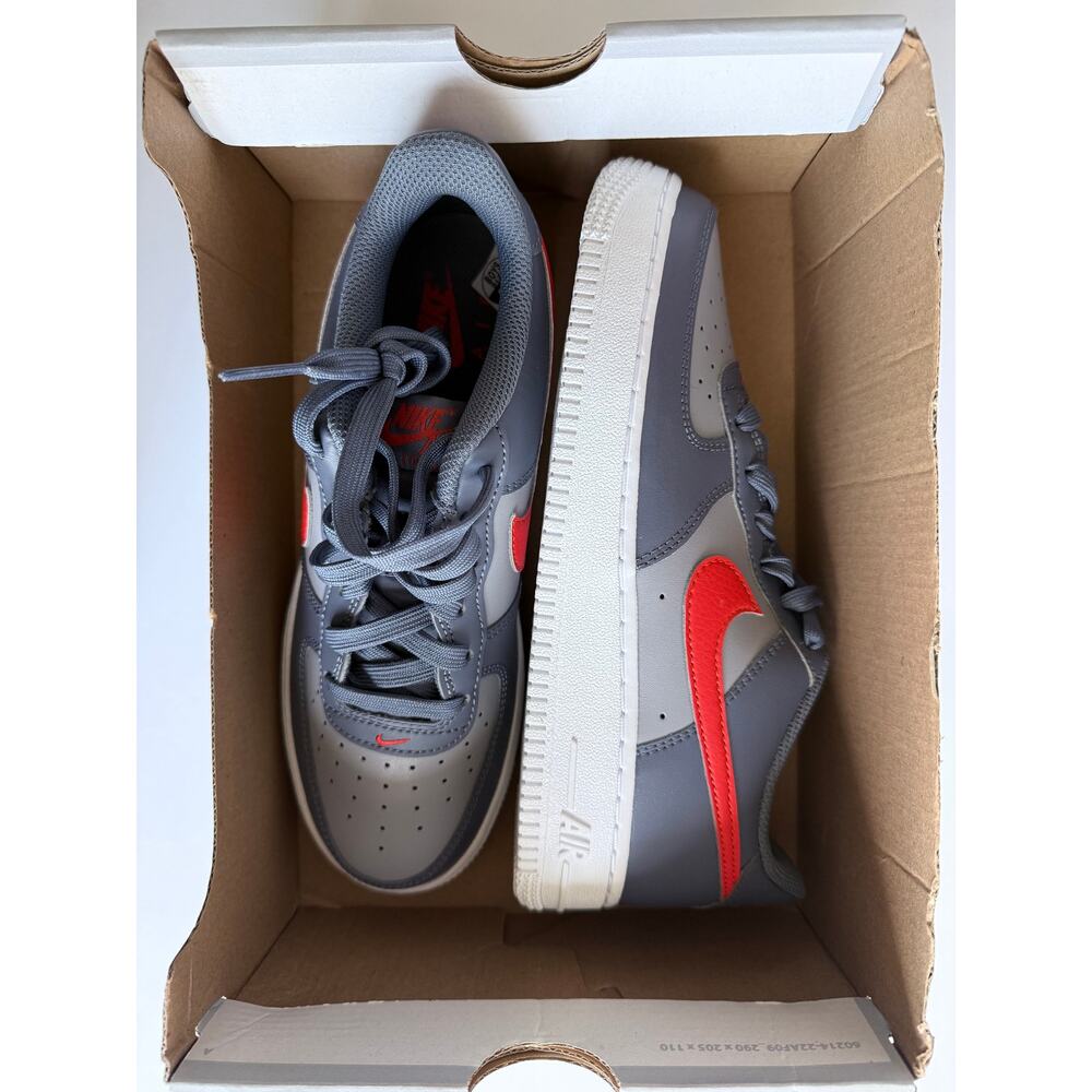 Nike Air Force 1 GS CT3839-008 Cement Grey Team Orange Boys 5.5Y / UK 5 NIB